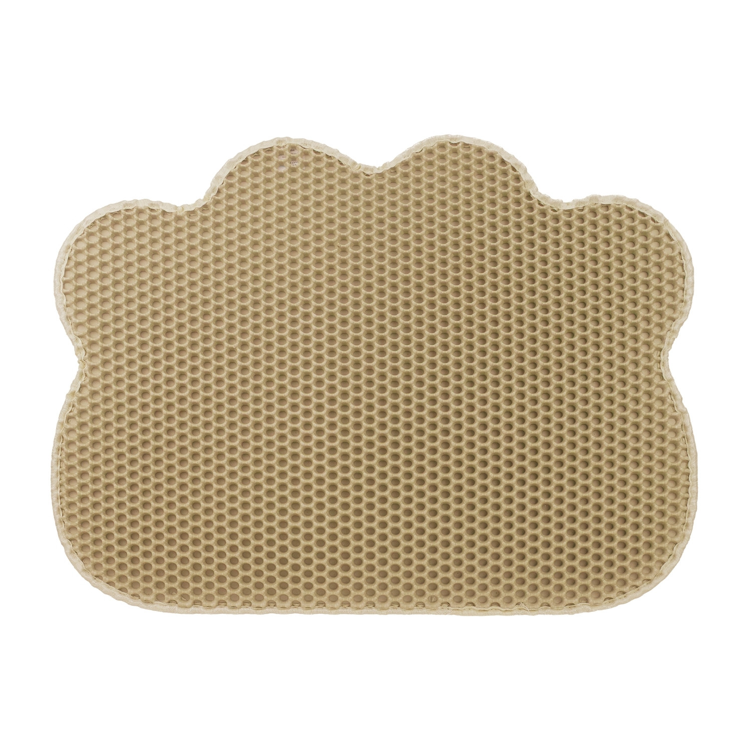 Alfombra para Arenero de Gatos Doble Capa Antideslizante Impermeable Forma de Nube 65x40cm Glückpet Alfombras para Areneros de G